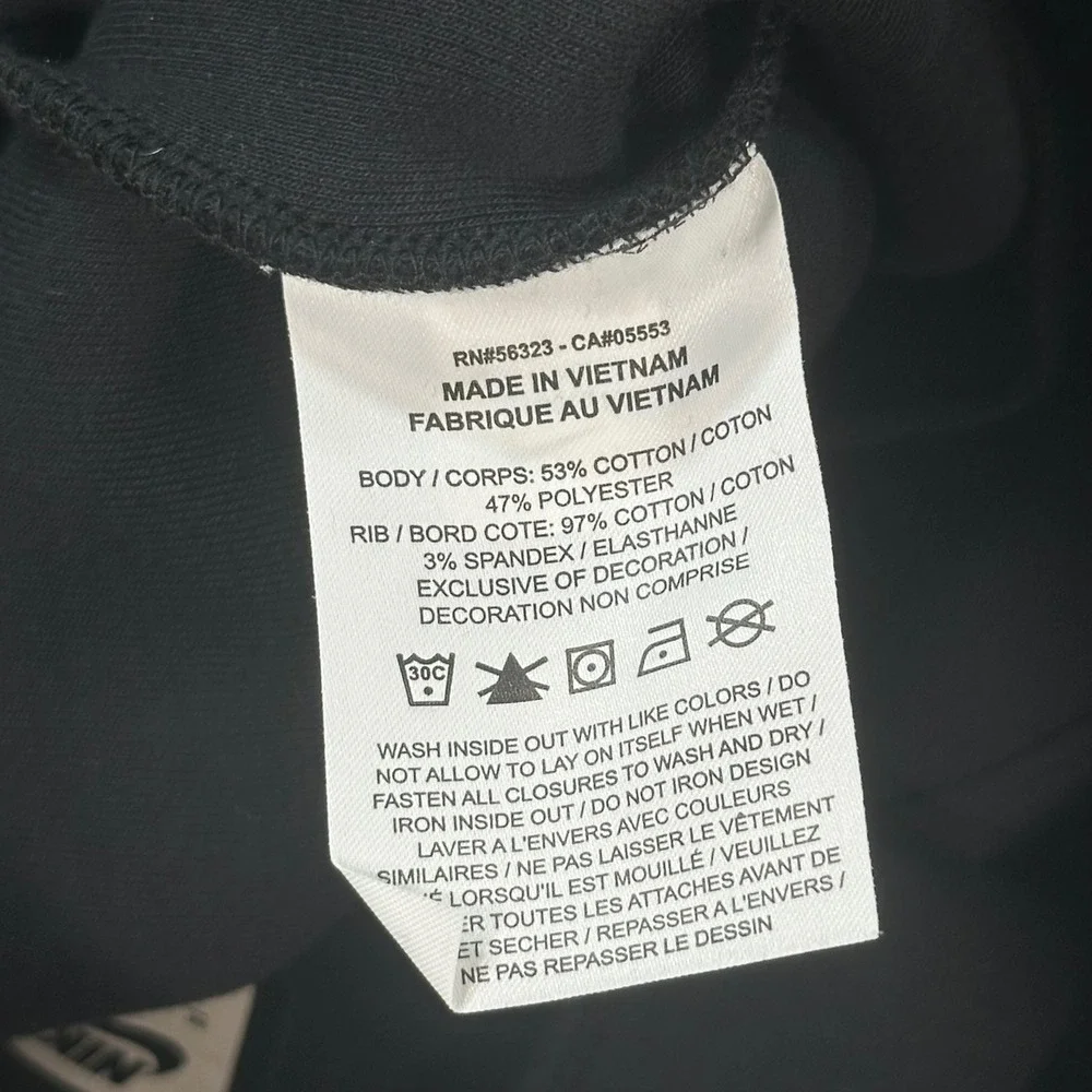 Nike Womens Sportswear Tech Fleece Black Zippered Hem Pants Size M FN7129-010